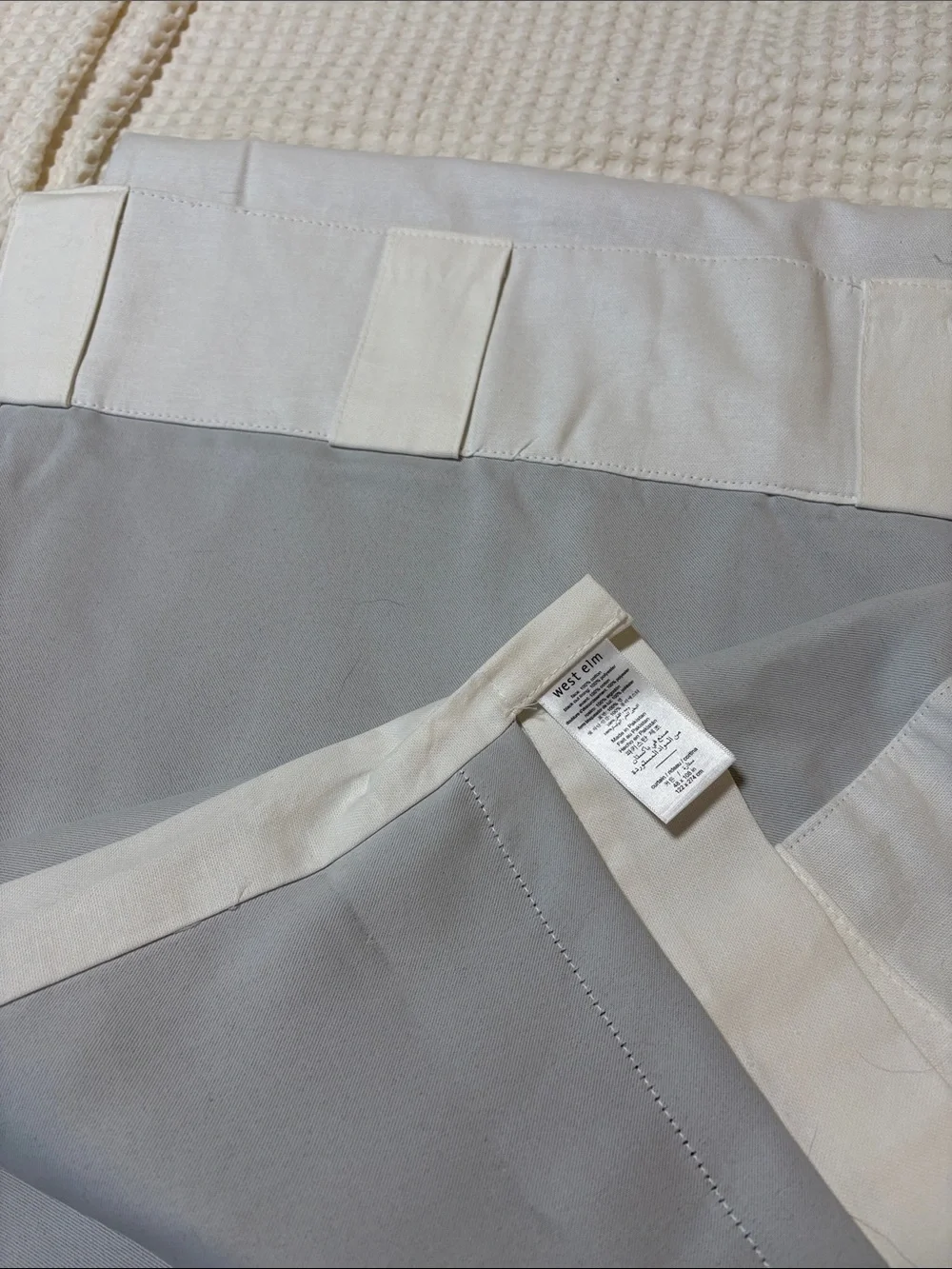 West Elm 48” x 108” White Blackout Drapery Panel